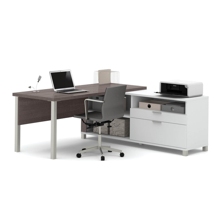 Modubox Desk Bark Grey Pro-Linea L-Shaped Desk - Available in 2 Colours