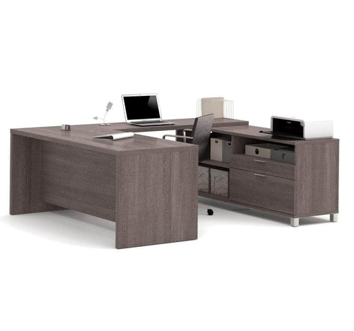 Modubox Desk Bark Grey Pro-Linea U-Shaped Desk - Available in 3 Colours