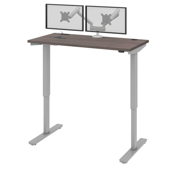Modubox Desk Bark Grey Upstand 24” x 48” Standing Desk with Dual Monitor Arm - Available in 4 Colours