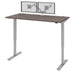 Modubox Desk Bark Grey Upstand 30” x 60” Standing Desk with Dual Monitor Arm - Available in 4 Colours