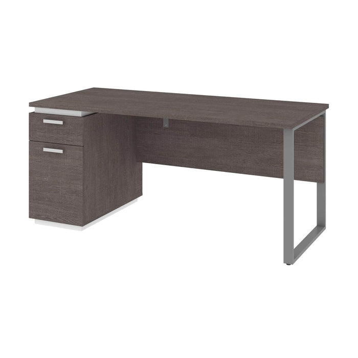 Modubox Desk Bark Grey & White Aquarius Desk with Single Pedestal - Available in 4 Colours