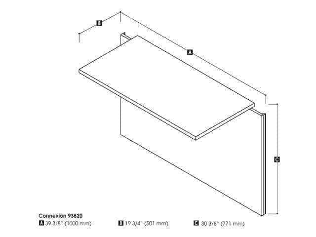 Modubox Desk Bridge Connexion Desk Bridge - Available in 3 Colours