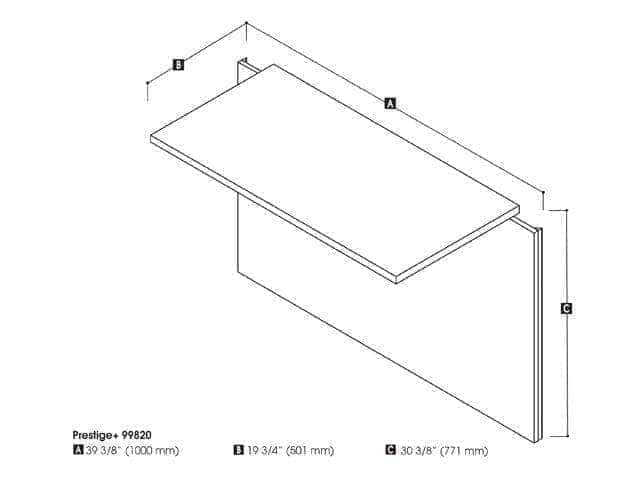 Modubox Desk Bridge Prestige+ Desk Bridge - Available in 3 Colours