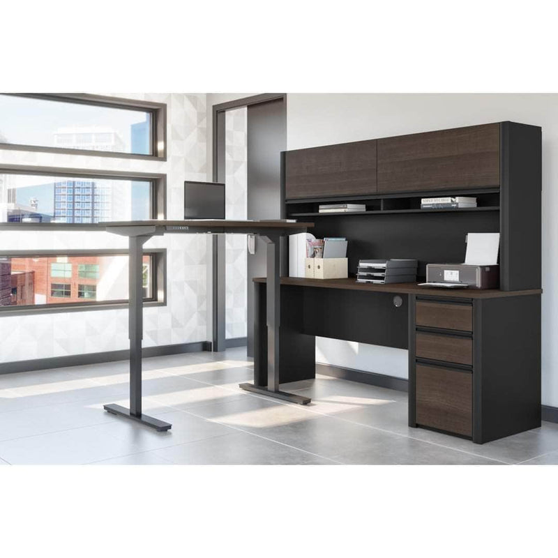 Modubox Desk Connexion 2-Piece Set Including a Standing Desk and a Desk with Hutch - Available in 3 Colours