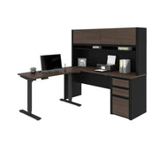 Modubox Desk Connexion 2-Piece Set Including a Standing Desk and a Desk with Hutch - Available in 3 Colours