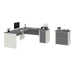 Modubox Desk Connexion 2-Piece Set Including an L-Shaped Desk and a Lateral File Cabinet - Available in 3 Colours