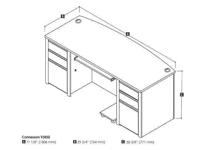 Modubox Desk Connexion Executive Desk - Available in 3 Colours