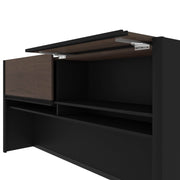 Modubox Desk Connexion L-Shaped Desk with Lateral File Cabinet and Hutch - Available in 3 Colours