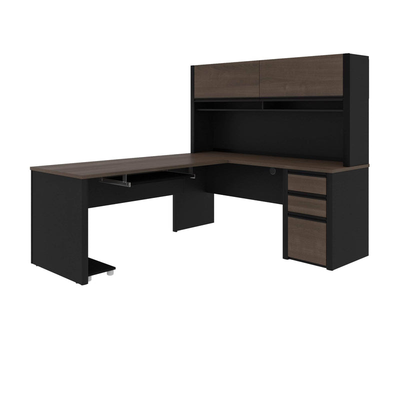 Modubox Desk Connexion L-Shaped Desk with Pedestal and Hutch - Available in 3 Colours