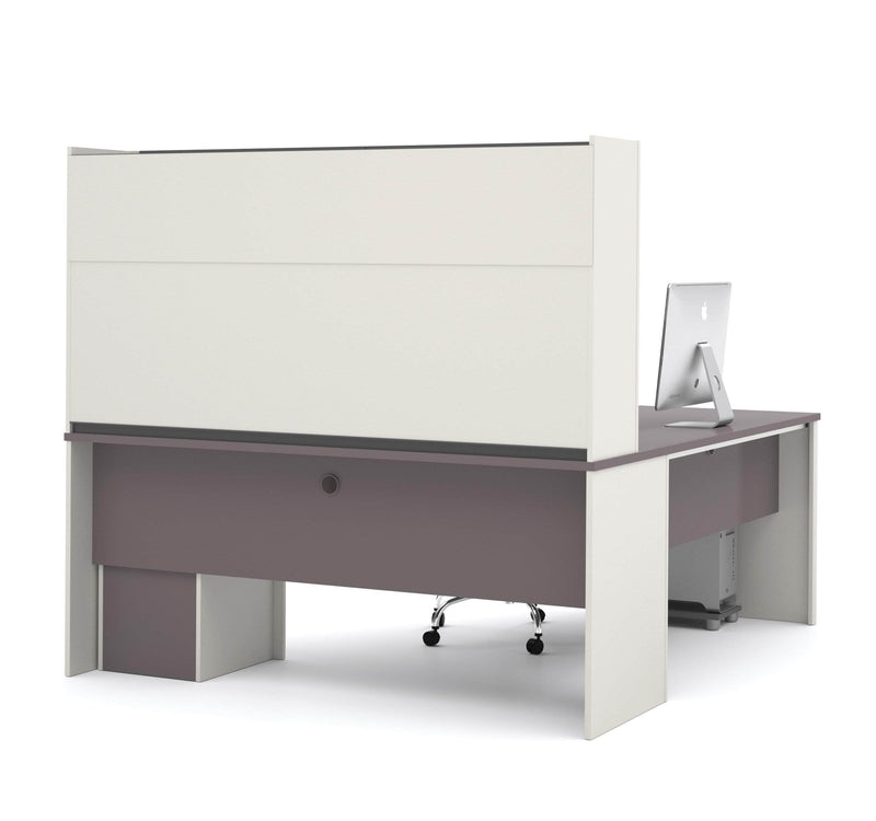 Modubox Desk Connexion L-Shaped Desk with Pedestal and Hutch - Available in 3 Colours