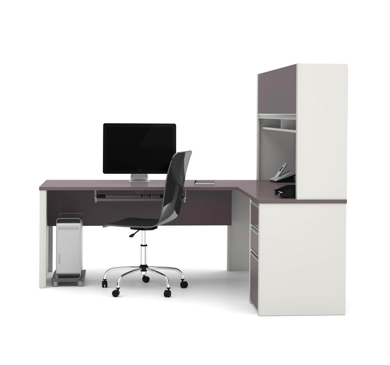 Modubox Desk Connexion L-Shaped Desk with Pedestal and Hutch - Available in 3 Colours