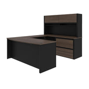 Modubox Desk Connexion U-Shaped Executive Desk with Lateral File Cabinet and Hutch - Available in 3 Colours