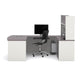 Modubox Desk Connexion U-Shaped Executive Desk with Lateral File Cabinet and Hutch - Available in 3 Colours