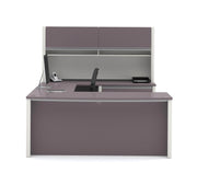 Modubox Desk Connexion U-Shaped Executive Desk with Lateral File Cabinet and Hutch - Available in 3 Colours