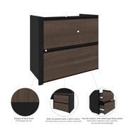 Modubox Desk Connexion U-Shaped Executive Desk with Lateral File Cabinet and Hutch - Available in 3 Colours