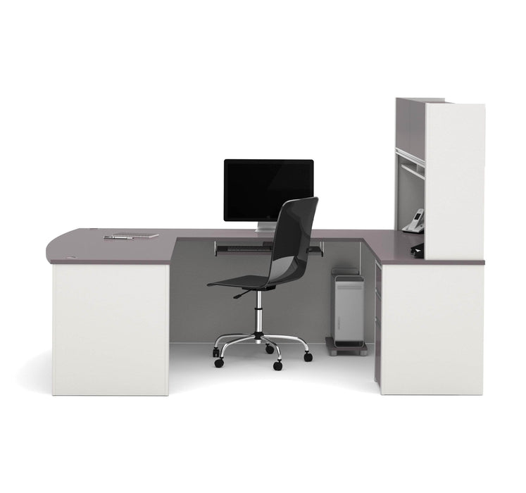 Modubox Desk Connexion U-Shaped Executive Desk with Pedestal and Hutch - Available in 3 Colours