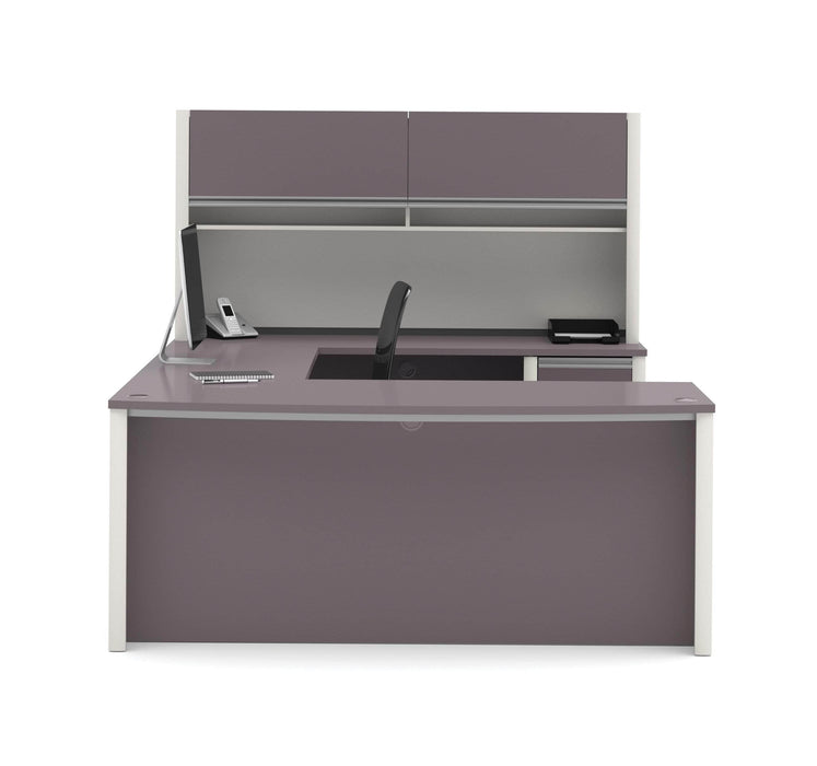 Modubox Desk Connexion U-Shaped Executive Desk with Pedestal and Hutch - Available in 3 Colours