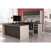 Modubox Desk Connexion U-Shaped Executive Desk with Pedestal and Hutch - Available in 3 Colours