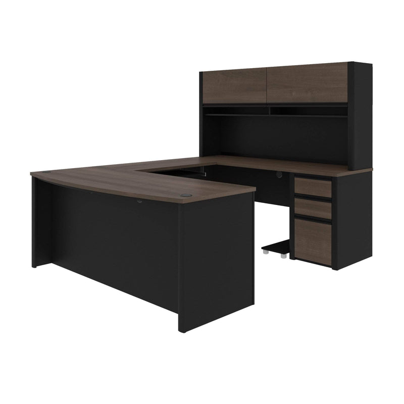 Modubox Desk Connexion U-Shaped Executive Desk with Pedestal and Hutch - Available in 3 Colours
