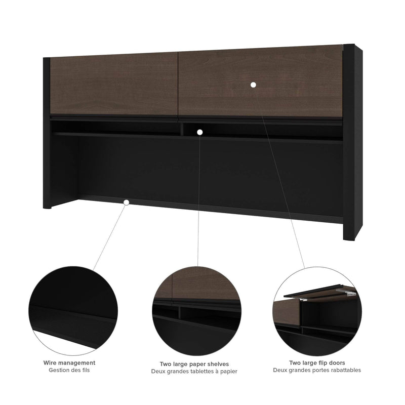 Modubox Desk Connexion U-Shaped Executive Desk with Pedestal and Hutch - Available in 3 Colours