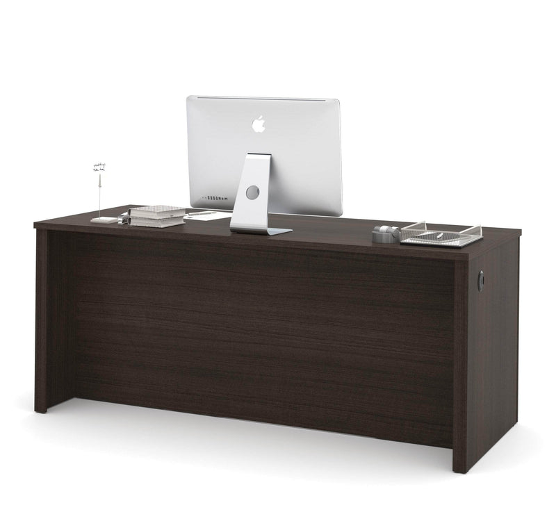 Modubox Desk Dark Chocolate Embassy Executive Desk with Two Pedestals - Dark Chocolate