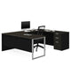 Modubox Desk Deep Grey & Black Pro-Concept Plus U-Shaped Desk with Pedestal - Available in 2 Colours