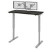 Modubox Desk Deep Grey Upstand 24” x 48” Standing Desk with Dual Monitor Arm - Available in 4 Colours
