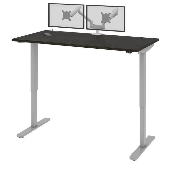 Modubox Desk Deep Grey Upstand 30” x 60” Standing Desk with Dual Monitor Arm - Available in 4 Colours