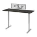 Modubox Desk Deep Grey Upstand 30” x 72” Standing Desk with Dual Monitor Arm - Available in 4 Colours