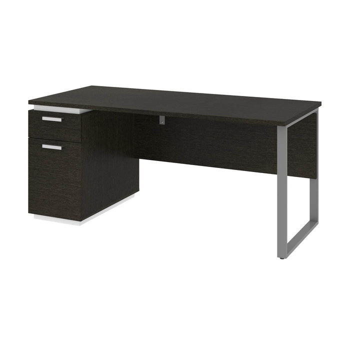 Modubox Desk Deep Grey & White Aquarius Desk with Single Pedestal - Available in 4 Colours