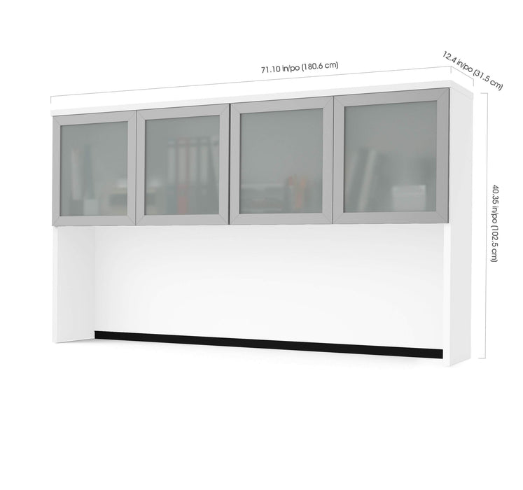 Modubox Desk Hutch Pro-Concept Plus Desk Hutch with Frosted Glass Doors - Available in 2 Colours