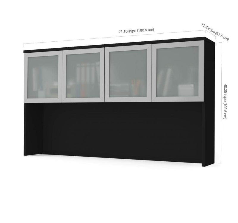 Modubox Desk Hutch Pro-Concept Plus Desk Hutch with Frosted Glass Doors - Available in 2 Colours