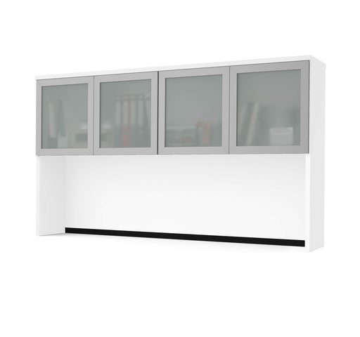 Modubox Desk Hutch White Pro-Concept Plus Desk Hutch with Frosted Glass Doors - Available in 2 Colours