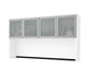 Modubox Desk Hutch White Pro-Concept Plus Desk Hutch with Frosted Glass Doors - Available in 2 Colours