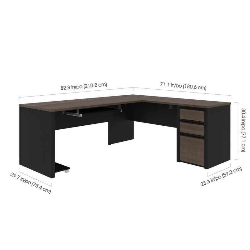 Modubox Desk Modubox Connexion L-Shaped Desk with Pedestal