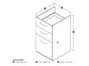 Modubox Desk Pedestal Embassy Add-On Pedestal with 3 Drawers - Available in 2 Colours