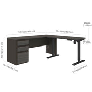 Modubox Desk Prestige+ 2-Piece Set Including a Standing Desk and a Desk - Available in 3 Colours