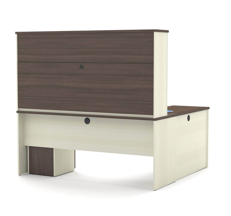 Modubox Desk Prestige+ 72W L-Shaped Desk with Pedestal and Hutch - Available in 3 Colours