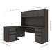 Modubox Desk Prestige+ Modern L-Shaped Office Desk with Two Pedestals and Hutch - Available in 3 Colours