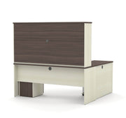 Modubox Desk Prestige+ Modern L-Shaped Office Desk with Two Pedestals and Hutch - Available in 3 Colours