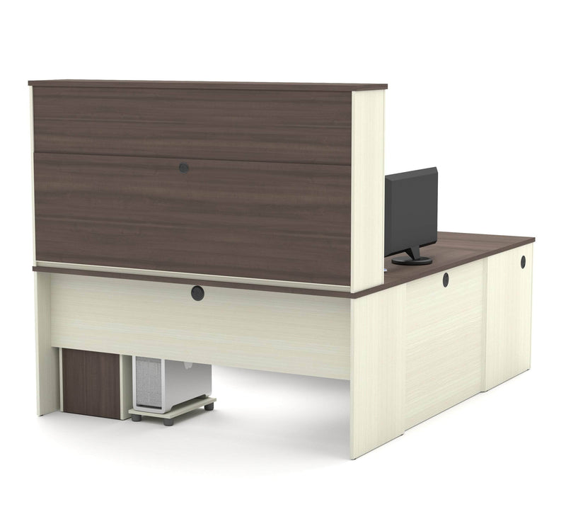 Modubox Desk Prestige+ U-Shaped Executive Desk with Hutch and 2 Pedestals - Available in 3 Colours