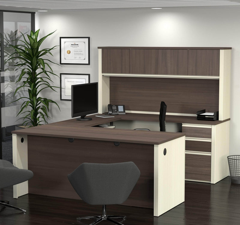 Modubox Desk Prestige+ U-Shaped Executive Desk with Hutch and 2 Pedestals - Available in 3 Colours