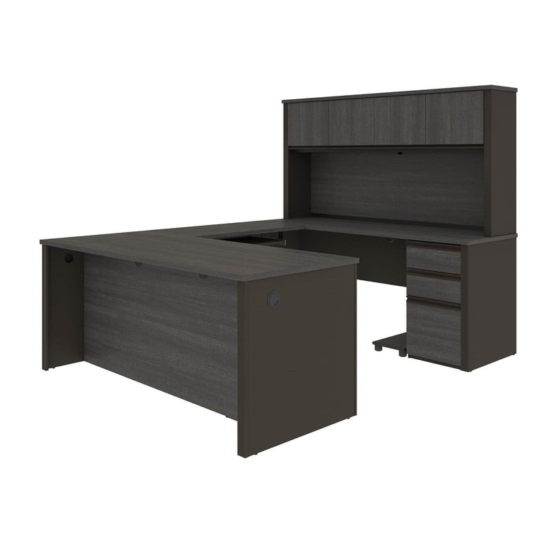 Modubox Desk Prestige+ U-Shaped Executive Desk with Hutch and 2 Pedestals - Available in 3 Colours