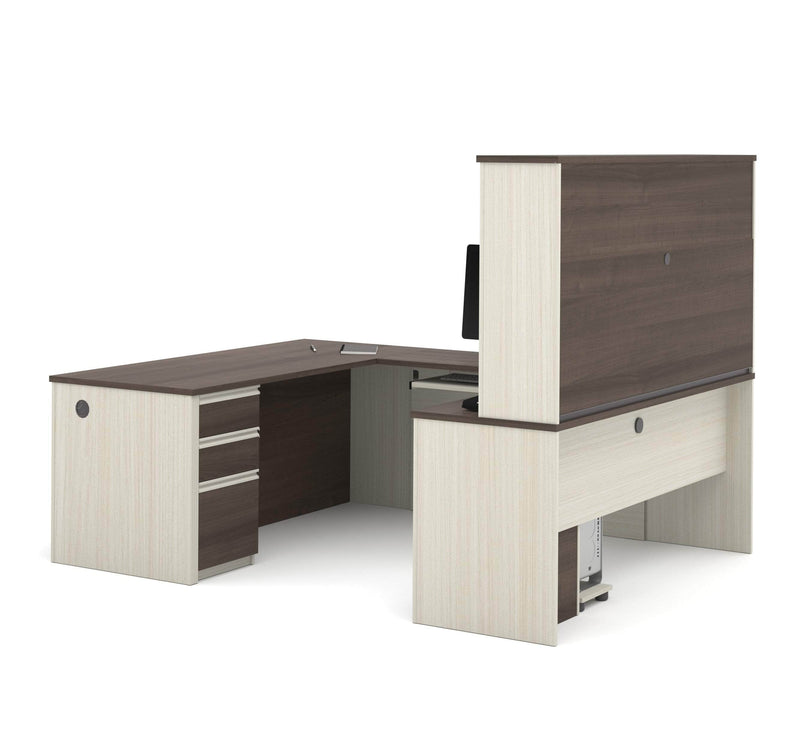 Modubox Desk Prestige+ U-Shaped Executive Desk with Hutch and 2 Pedestals - Available in 3 Colours