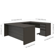 Modubox Desk Prestige+ U-Shaped Executive Desk with Pedestal - Available in 3 Colours
