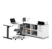 Modubox Desk Pro-Linea 2-Piece Set Including a Standing Desk and a Credenza - Available in 2 Colours