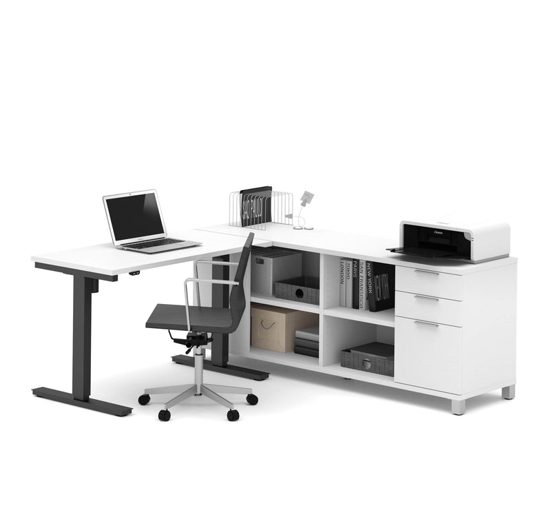 Modubox Desk Pro-Linea 2-Piece Set Including a Standing Desk and a Credenza - Available in 2 Colours