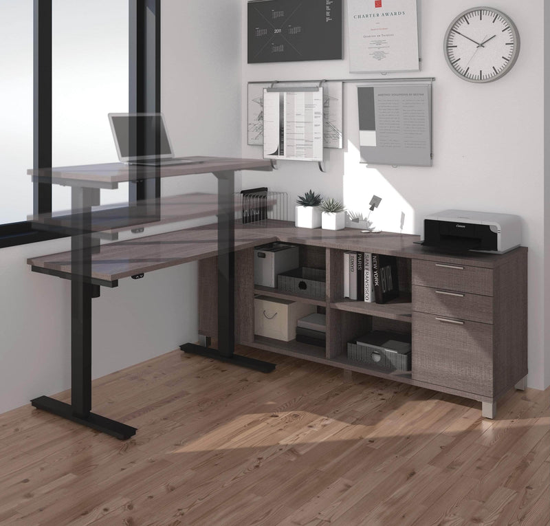 Modubox Desk Pro-Linea 2-Piece Set Including a Standing Desk and a Credenza - Available in 2 Colours