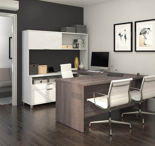 Modubox Desk Pro-Linea U-Shaped Desk with Hutch - Available in 2 Colours