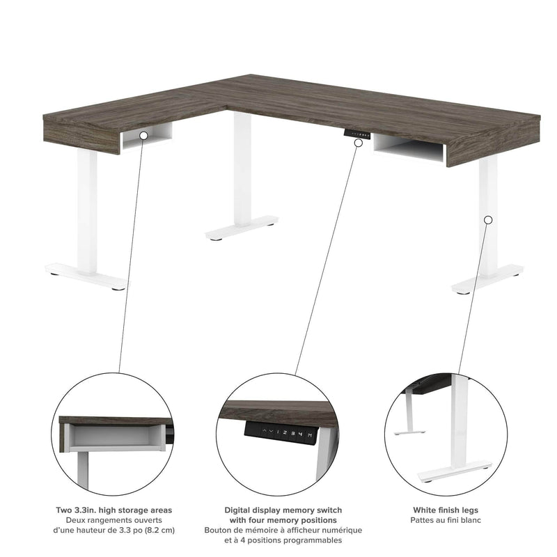 Modubox Desk Pro-Vega L-Shaped Standing Desk - Available in 2 Colours